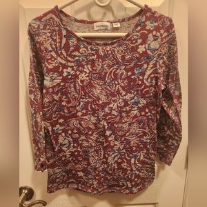 I.B. Diffusion Women's 3/4 Sleeve Knit Top Size Small